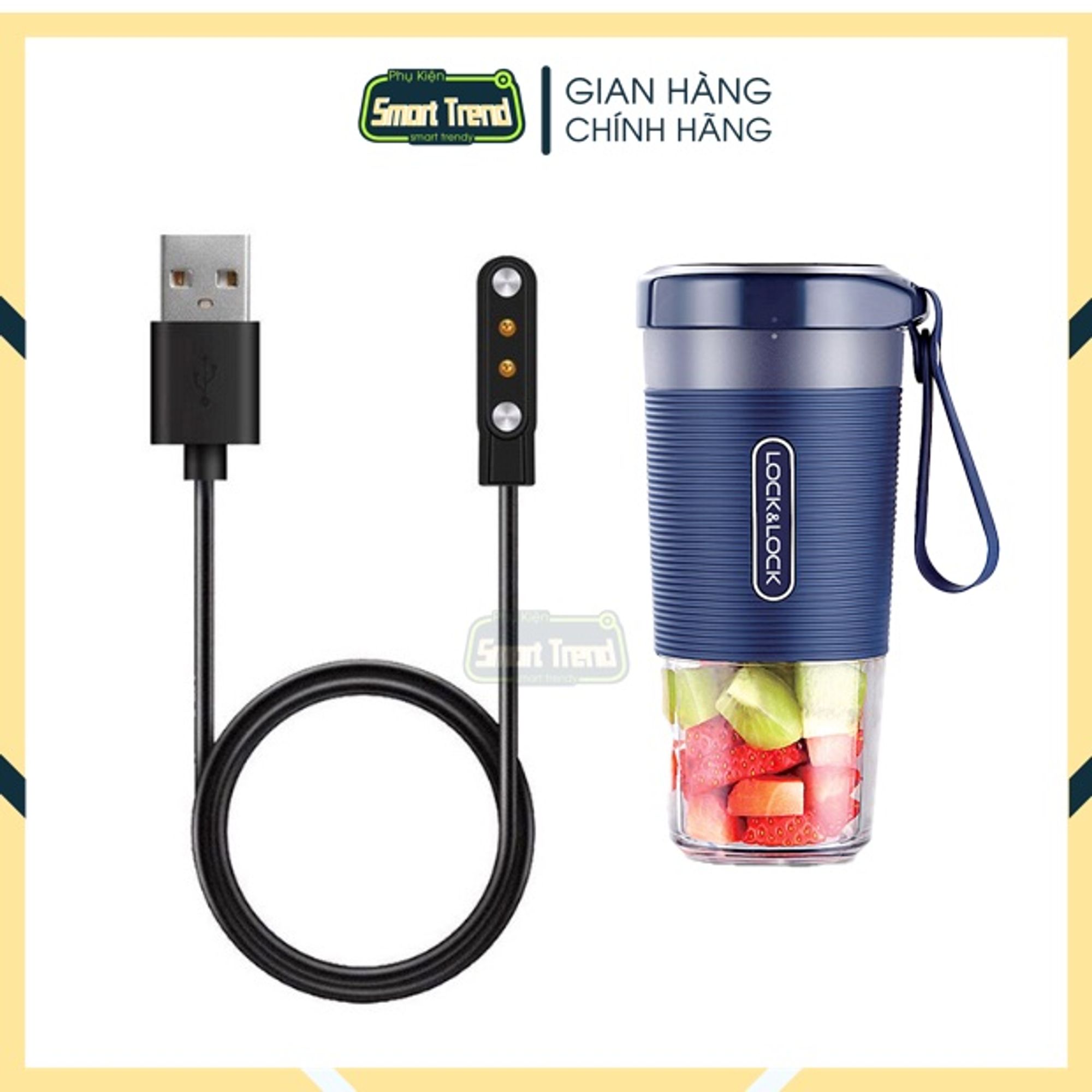 Dây Cáp Sạc USB Dành Cho Máy Xay Sinh Tố Cầm Tay Lock&Lock EJJ321 Nam Châm Thay Thế