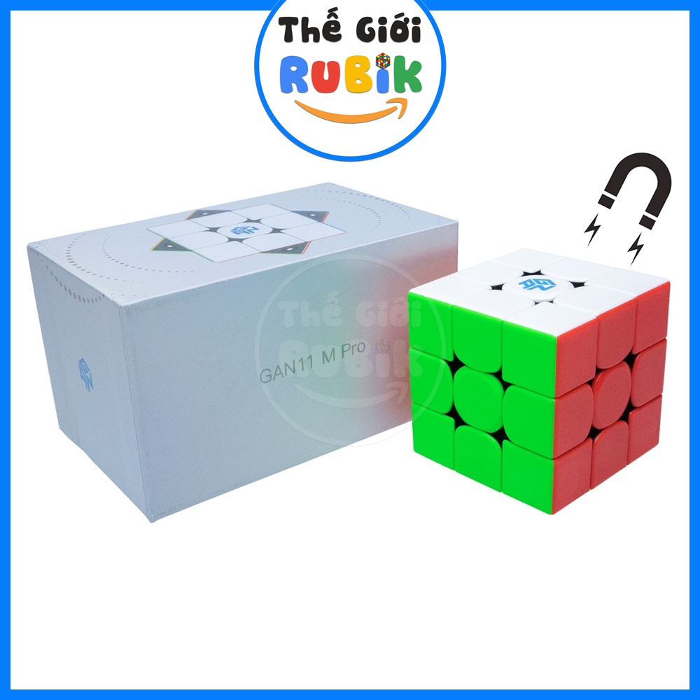 [Bản UV] Rubik GAN 11 M Pro 3x3 Có Nam Châm Sẵn. GAN 11M UV Black Frosted Soft  GAN CUBE | Thế Giới Rubik