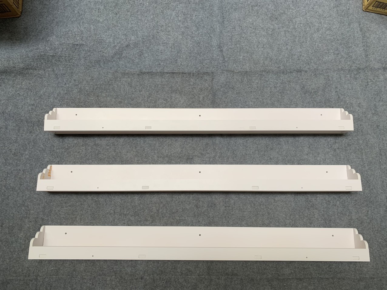 [HCM]Kệ Nail để sơn - Kệ sơn móng tay treo tường gỗ chống ẩm bộ 3 thanh ngang 1m (Trắng)