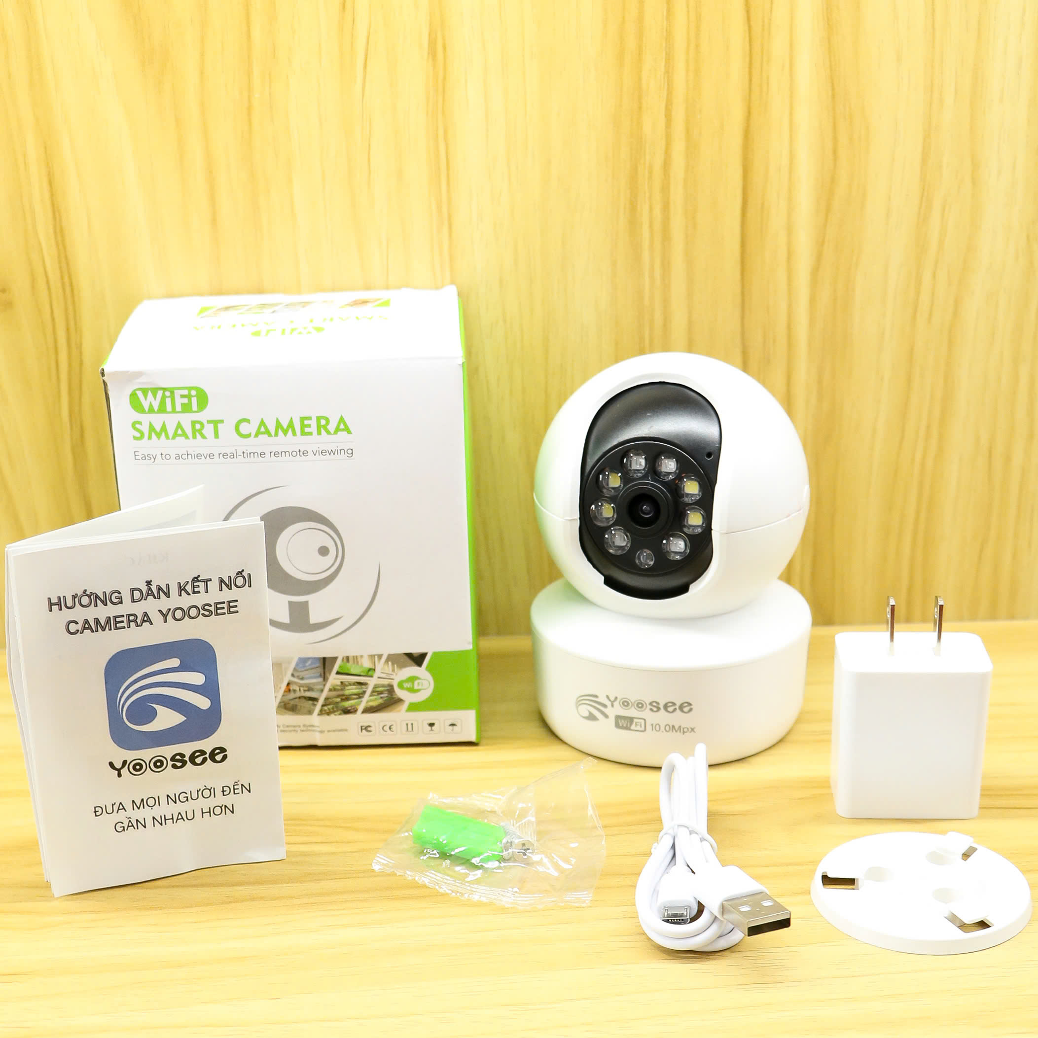 Camera Yoosee 1 mắt trong nhà A8LN Xoay 360 độ Đàm thoại 2 chiều Bảo hành 1 năm