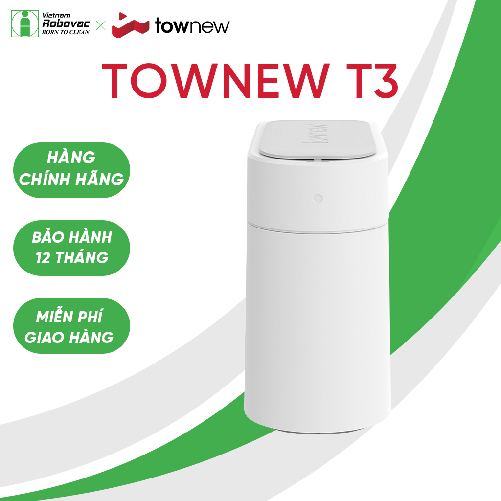 Thùng Rác Thông minh TOWNEW T3 – Thùng rác cảm ứng - Tự động đóng mở nắp - Tự động hàn túi thay túi 