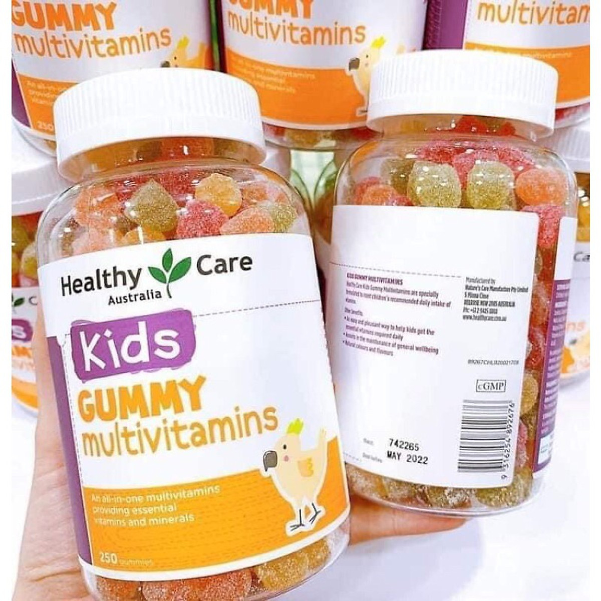 Kẹo dẻo Gummy Multivitamin cho bé biếng ăn lọ 250 viên (Multi 250v HC)
