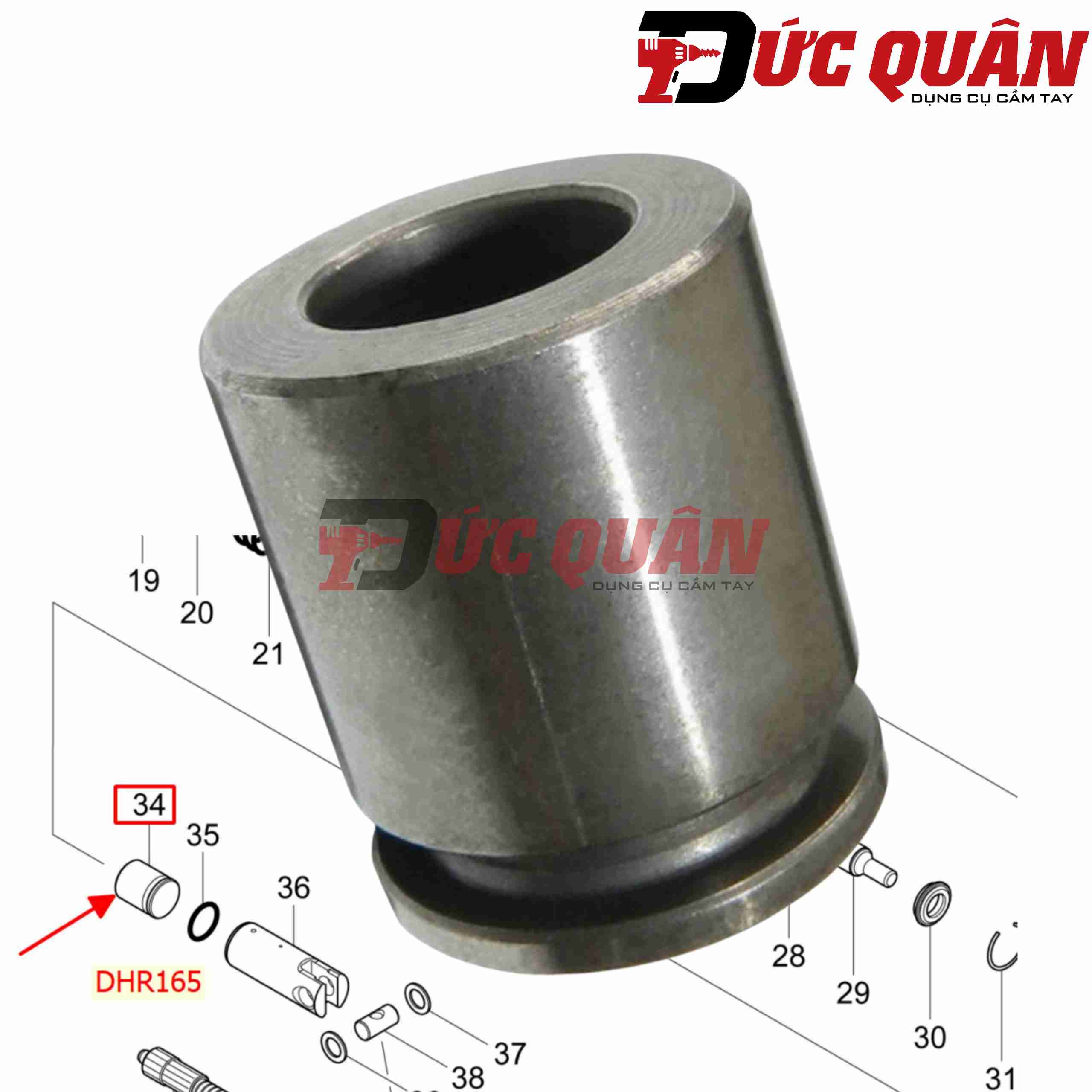 Búa gõ máy bê tông Makita DHR165/ HR165/ DHR162/ HR1830