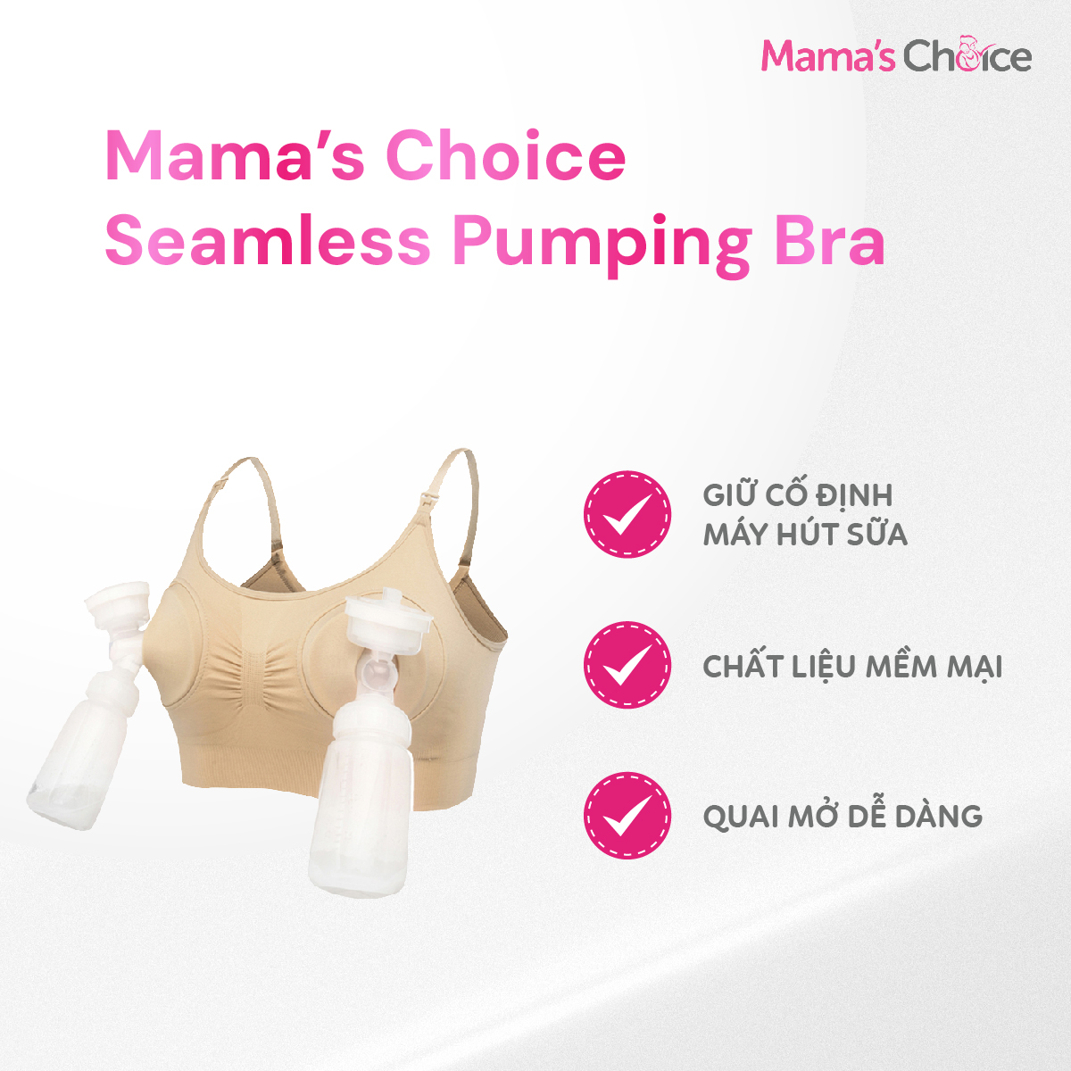 Áo lót hỗ trợ hút sữa cho mẹ bầu Mama’s Choice Pumping áo ngực hút sữa rảnh tay cho mẹ.