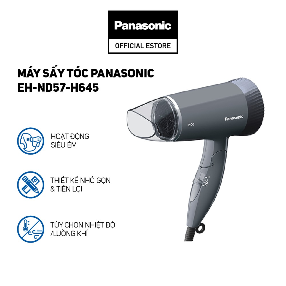Máy sấy tóc Panasonic EH–ND57 (Hồng/Xám) – Công Suất 1500W - Bảo hành chính hãng 12 tháng
