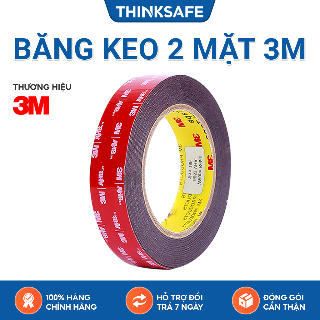 Băng keo 2 mặt siêu dính 3M - Băng dính 2 mặt VHB 5952 bám dính cường lực Băng dính 3m sử dụng trên 