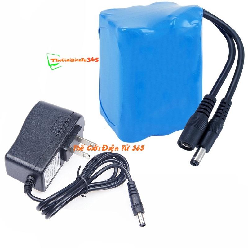 KHỐI PIN 12V PIN 18650 LITHIUM ẮC QUY MINI 12V 3000MAH PIN 3S KÈM SẠC