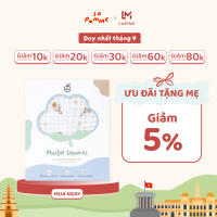 Khăn đa năng Xô Muslin 6 Lớp La Pomme họa tiết (100x100cm) - Trắng (Cá heo)