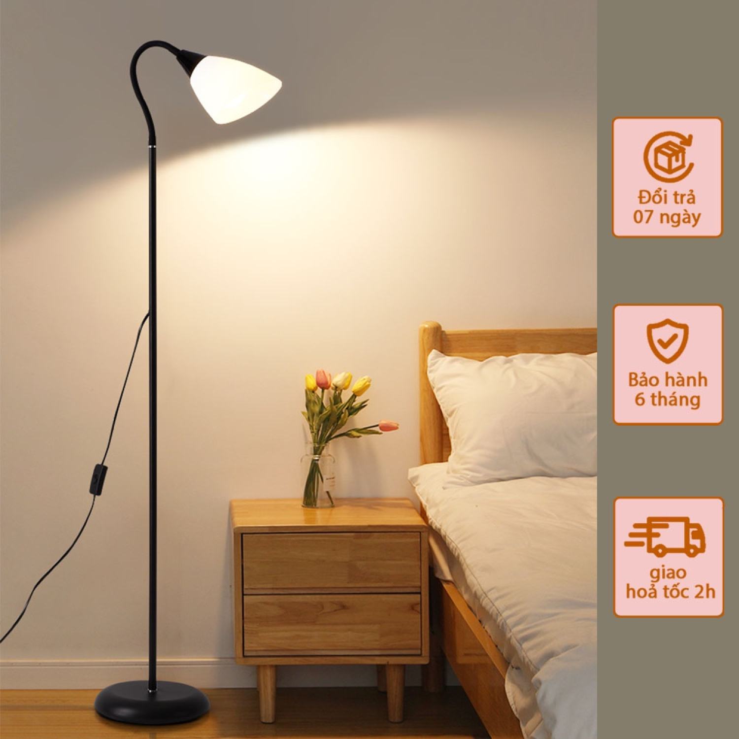 Đèn Cây Đứng Chụp Truyền Sáng Trang Trí Nội Thất Phòng Khách Đèn Sàn Trang Trí Nội Thất Phòng Ngủ
