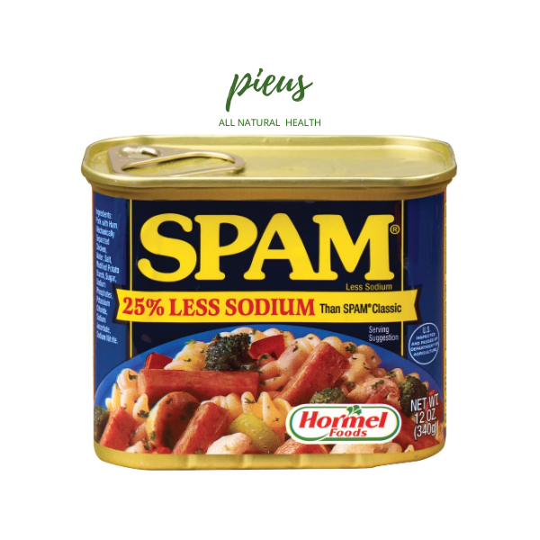 Thịt hộp SPAM giảm mặn | SPAM Less Sodium Hormel Foods 340g - Thịt đóng hộp tiện lợi nhập khẩu Mỹ ch