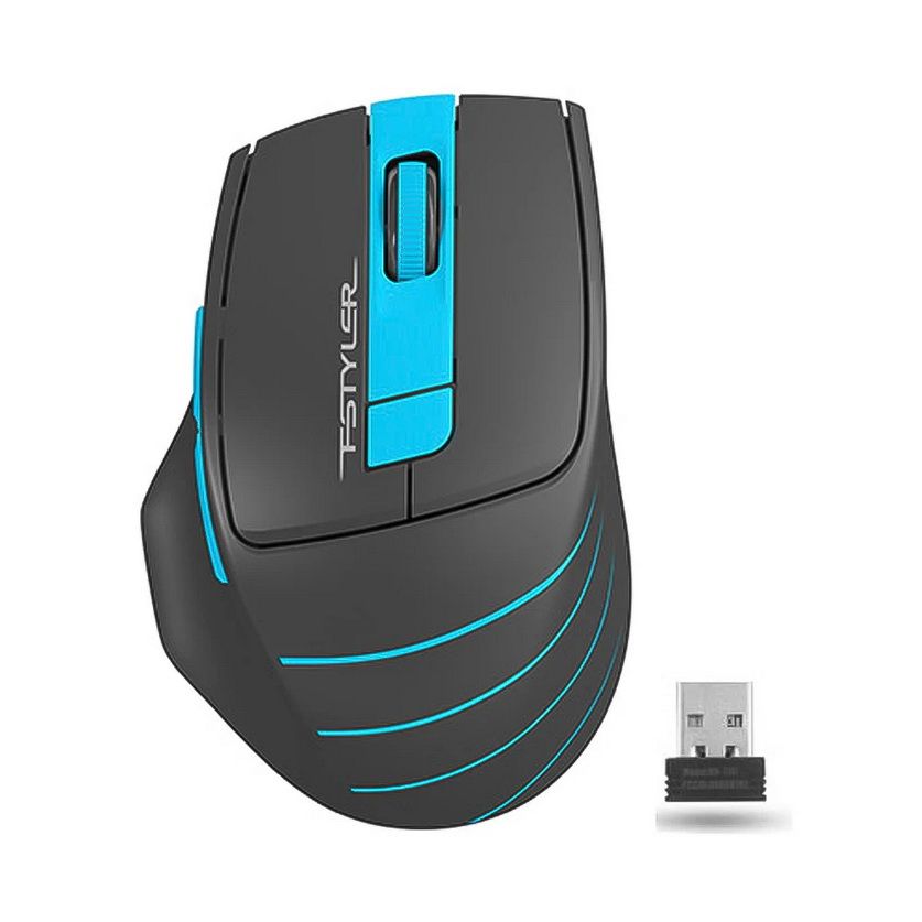 Chuột máy tính không dây A4Tech FG30S Silent (Xám Xanh Cam Trắng)