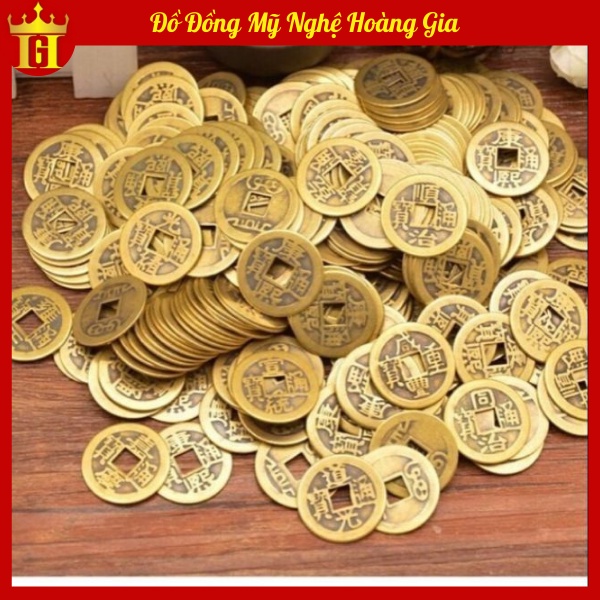 Đồng tiền xu đồng tiền âm dương chiêu tài hút lộc mang về may mắn