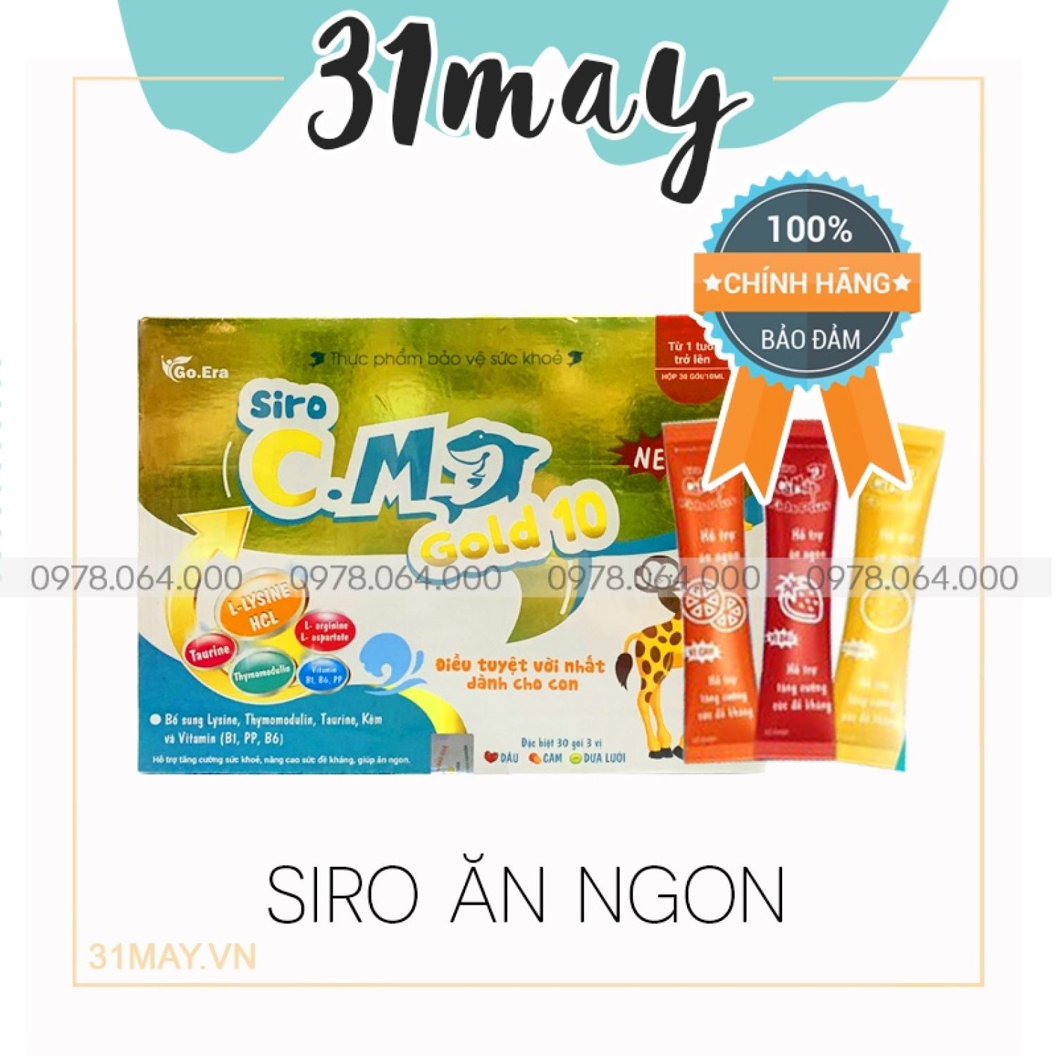 Siro Cá Mập Gold C.M 10 Go Era Chính Hãng - Cho Bé Ăn Ngon Ngủ Ngon