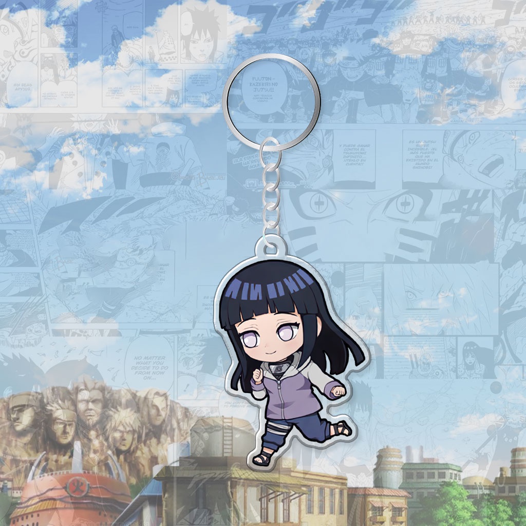 Móc khoá NARUTO SASUKE ITACHI KAKASHI Mica Acrylic Gund Anime in hình nhân vật cute trang trí túi xá