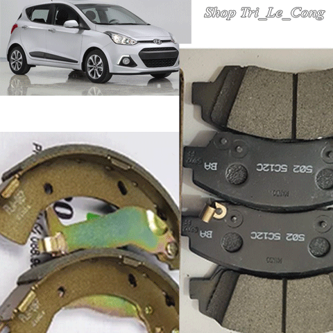 Hyundai i10 đời 2014-2023 2020 Bố thắng đĩa trước sau một đôi má phanh tang trống đùm xe hơi 2015 20