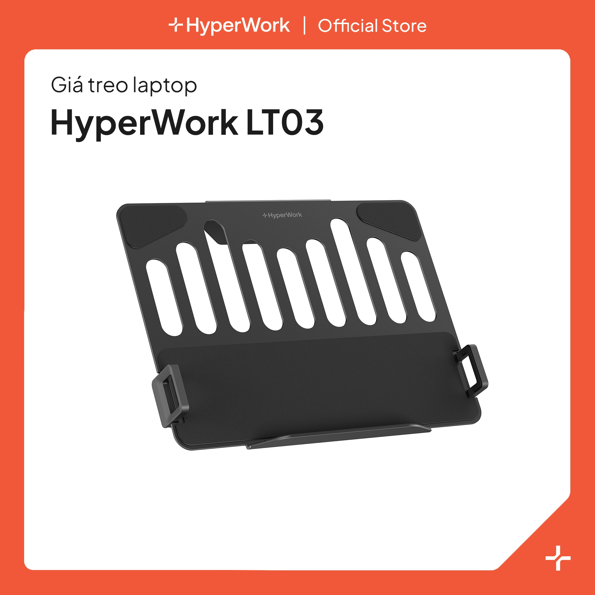 Giá treo laptop HyperWork | LT03 - Hỗ Trợ 12-17 Inch Chuẩn VESA 75x75mm/100x100mm Tải Trọng 9kg Chất