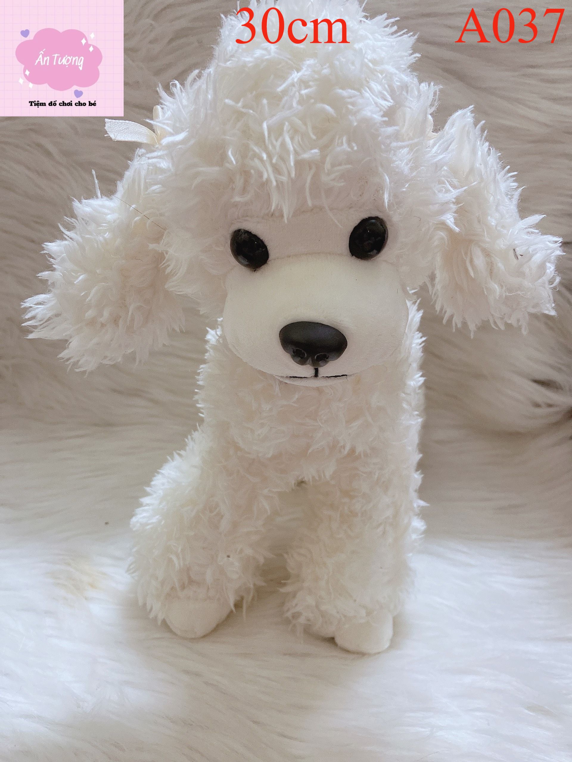Chó poodle lông xù nhồi bông gấu bông mèo hoàng thượng cosplay thú heo bông tiktok heo mặc đầm dễ th