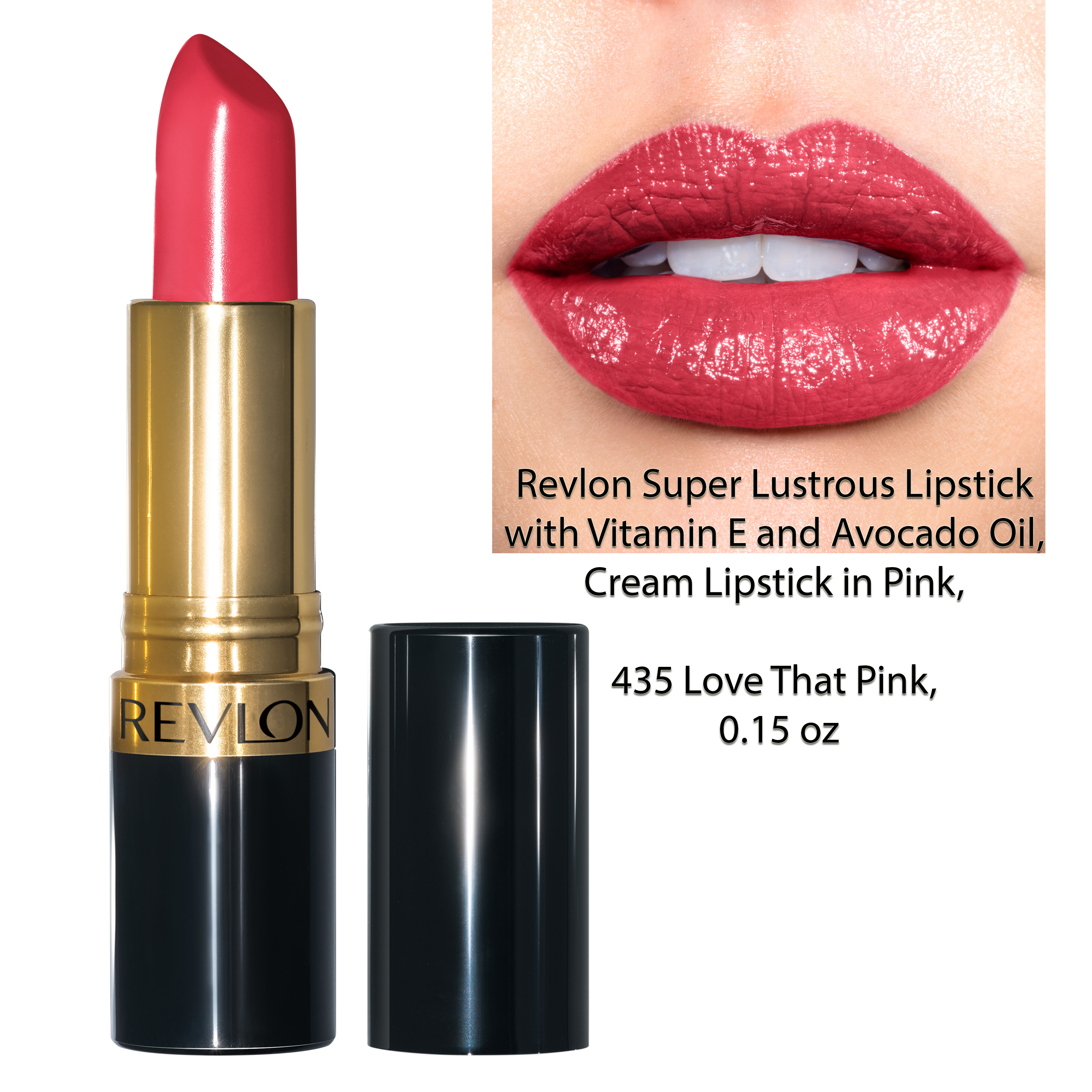 Son Màu Siêu Dưỡng Môi Revlon Super Lustrous Lipstick 4.2G Love That Pink 435