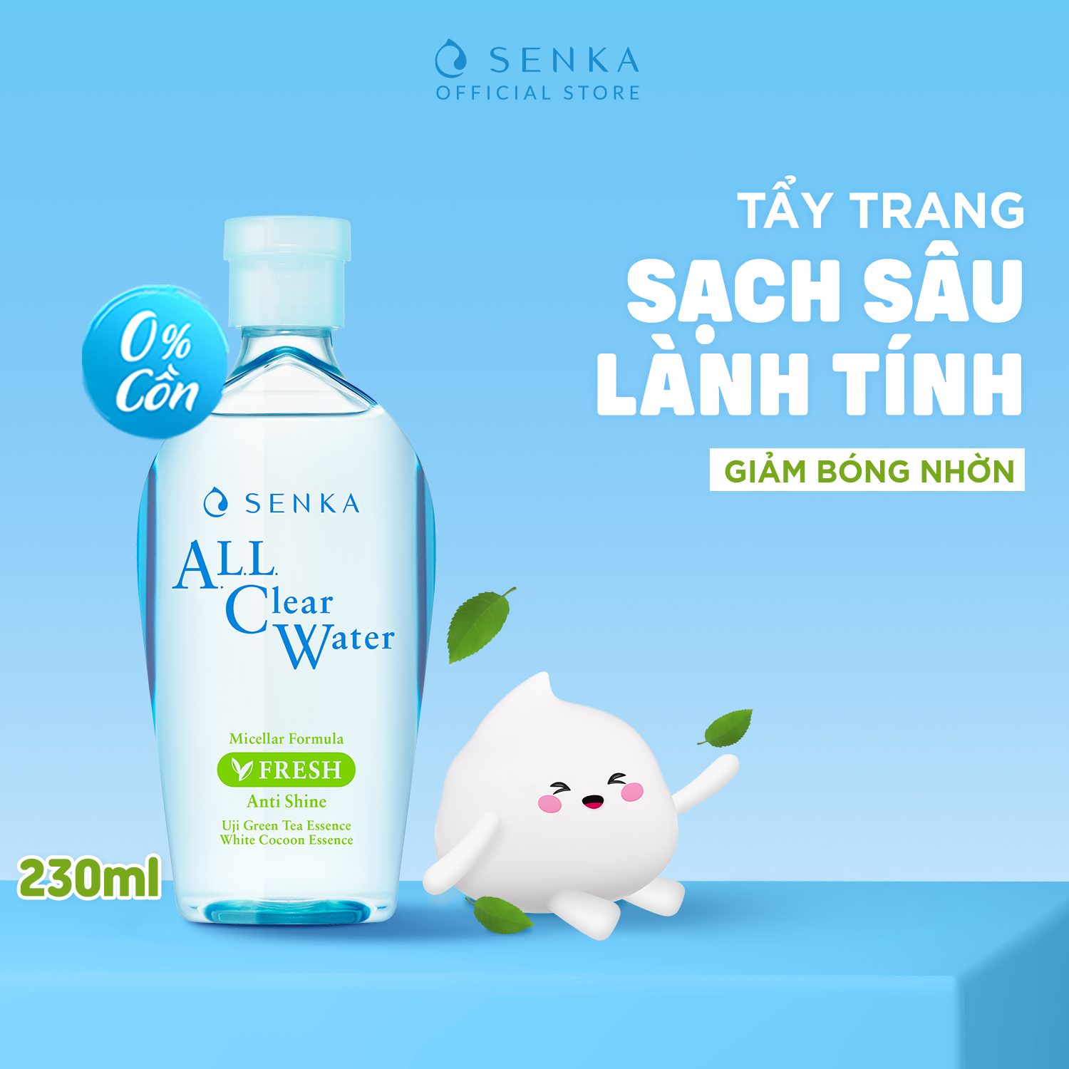 [GIFT] Nước tẩy trang sạch sâu thoáng mịn giảm mụn kiềm nhờn tươi mát với tinh chất trà xanh Uji tươ