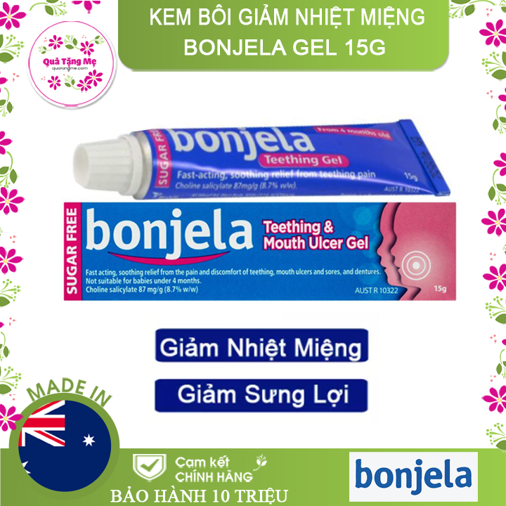 [Hcm][ Dành Cho Bé Yêu ] Kem Bôi Giảm Nhiệt Miệng Giảm Sưng Lợi Cho Bé Mọc Răng Bonjela Gel 15G