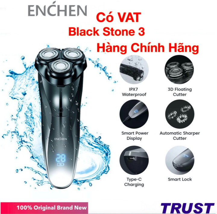 Máy Cạo Râu Enchen BlackStone 3 Electric Shaver 3D Blackstone3 Chống nước thế hệ 3 - Chính Hãng