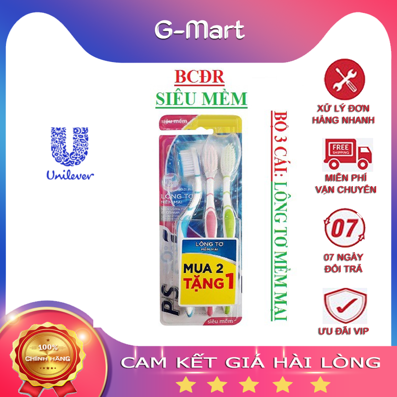 [Hcm]Bàn Chải Đánh Răng P/S Lông Siêu Mềm Mại (Mua 2 Cái Tặng 1)