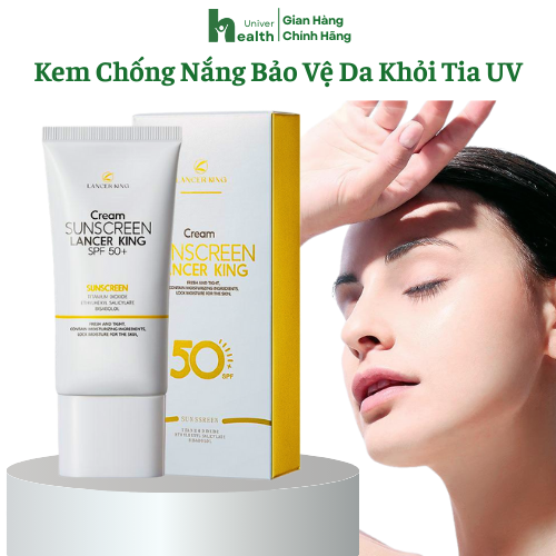 Kem Chống Nắng Lancer King SPF50+ Chống Lão Hóa Bảo Vệ Da Khỏi Tác Hại Tia UV Với Chỉ Số Chống Nắng Tối Đa SPF50+