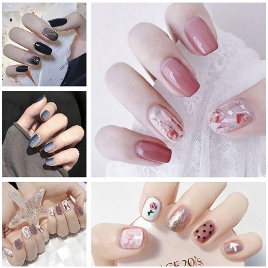 Bộ Dán Móng Tay Nail Sticker Gồm 14 Móng Không Thấm Nước Độ Đàn Hồi Tốt Da201 - Da220