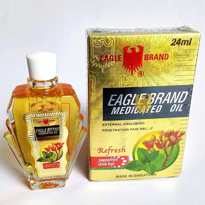 [Hcm]Dầu Gió Vàng Con Ó [Bạc Hà Dinh Hương] Eagle Brand [Mỹ] 24Ml