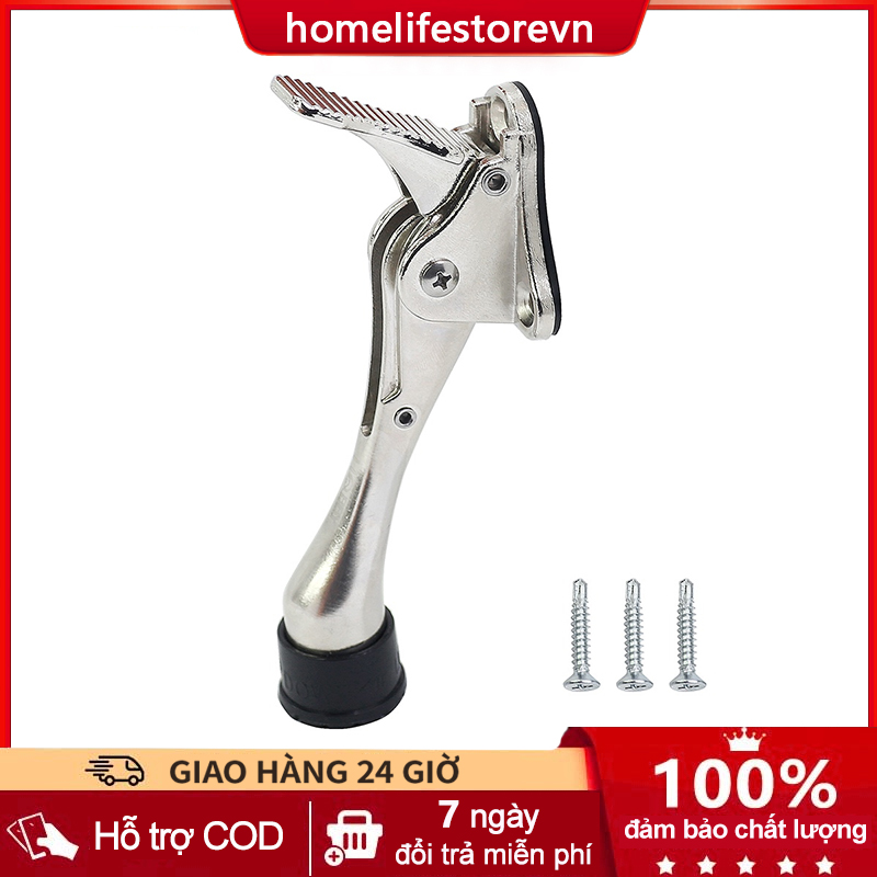 Chặn cửa chân móng ngựa có lẫy gạt chống va đập cửa ở bất kì vị trí