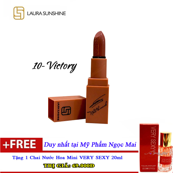 [Hcm]Son Lì Hàn Quốc Chính Hãng Son Laura Sunshine Nhật Kim Anh Victory 10 - Màu Nude Nâu Đất (Quà Tặng)