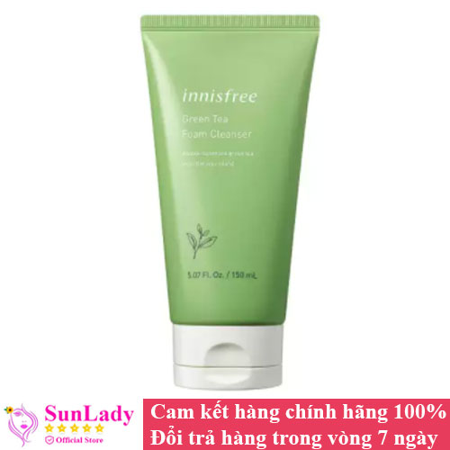 Sữa rửa mặt làm sạch từ trà xanh đảo Jeju Innisfree Green Tea Foam Cleanser 150ml – Srm innisfree trà xanh 150ml chính hãng