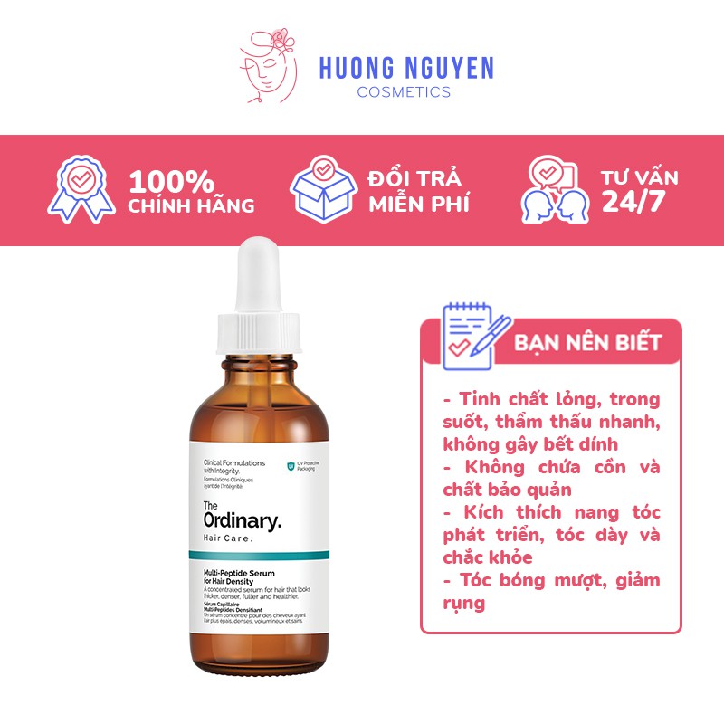 Tinh Chất Dưỡng Và Kích Thích Mọc Tóc The Ordinary Hair Care Multi - Peptide Serum For Hair Density 60Ml