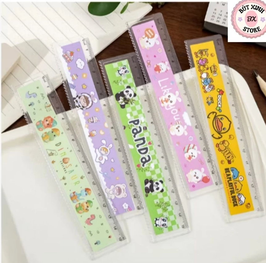 Thước Kẻ 15Cm Bé Trai Gái Dễ Thương