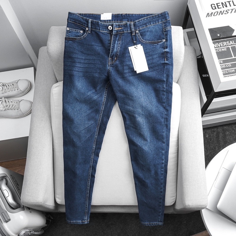 Quần Bò Nam Ống Ôm Côn Slimfit Màu Bụi Xuất Khẩu Jean co giãn xịn