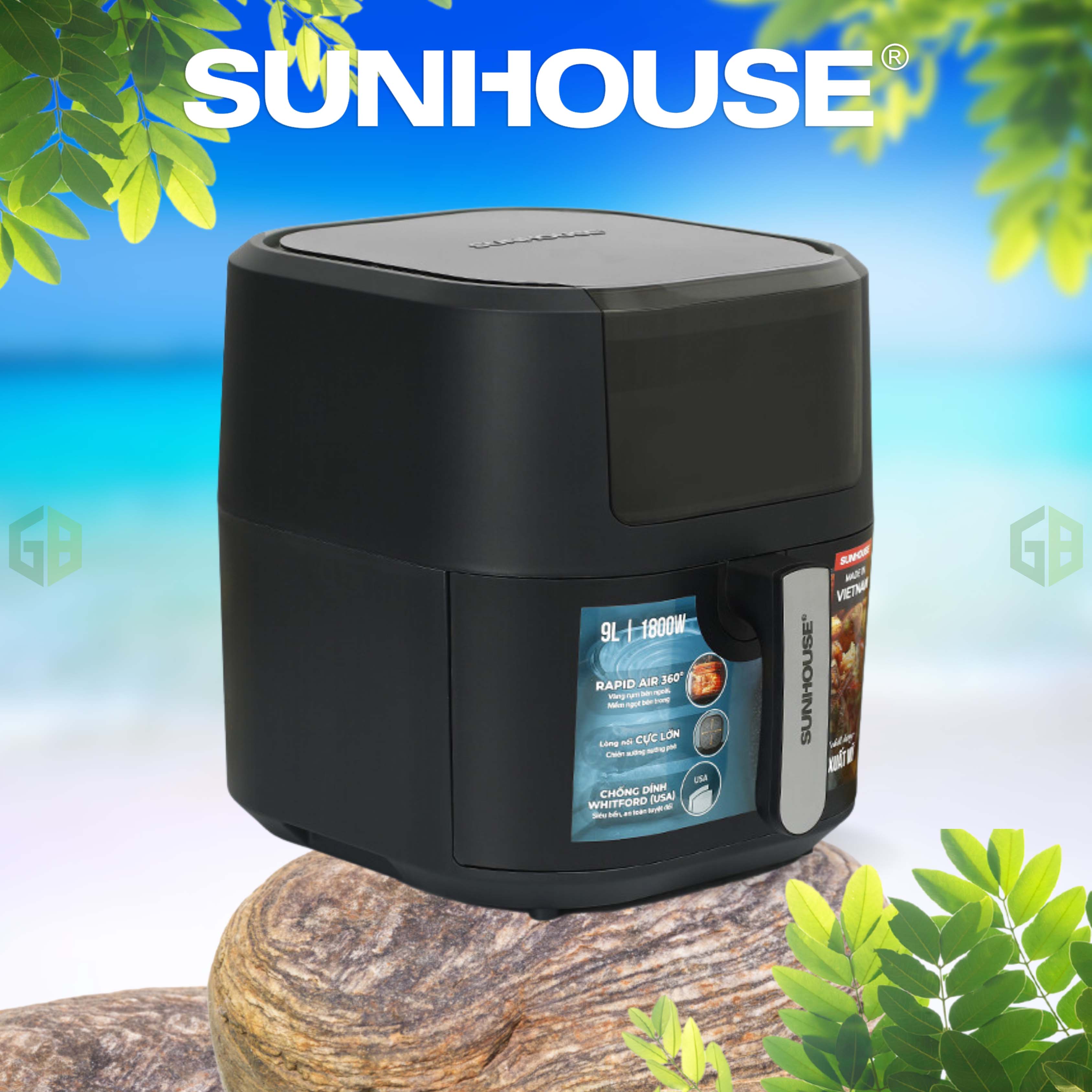 Nồi chiên không dầu 9L SUNHOUSE SHD4089 - Bảo hành chính hãng 12 tháng