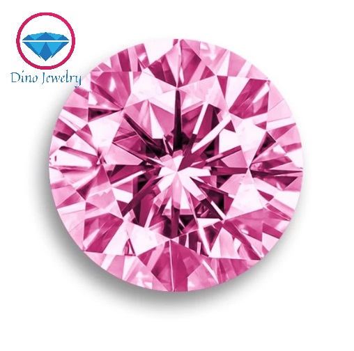(Size 8.1 ly) Kim cương nhân tạo Moissanite màu hồng - Độ tinh khiết FL