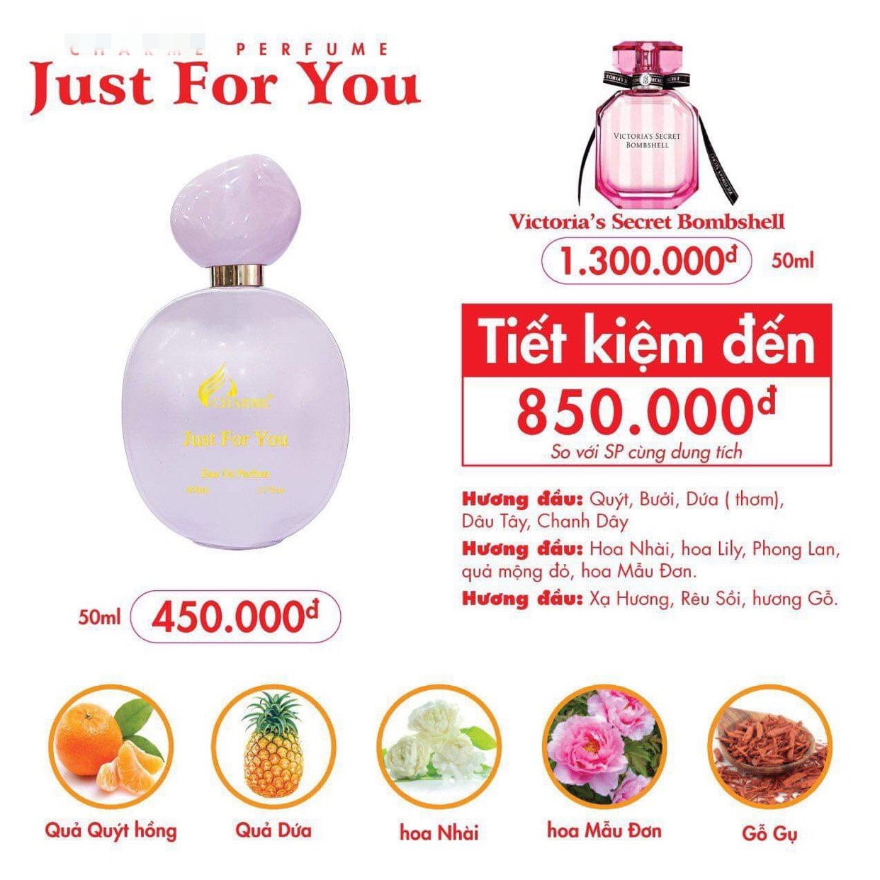 Nước Hoa Nữ Just Fo You 50Ml