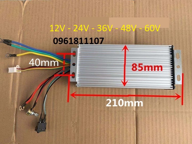 Bộ Điều tốc Động Cơ Brushless BLDC 12V - 24V - 36V -48V - 60V 45A điều tốc motor không chổi than 12V