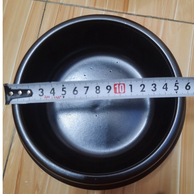 Bộ nồi / thố đất cơm trộn mỳ cay Hàn Quốc Donghwa size miệng thố 15 cm - 1.050 ml có đế / không đế