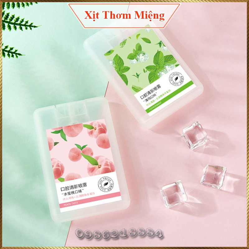 Xịt thơm miệng Heyxi vị đào thơm mát XMH1