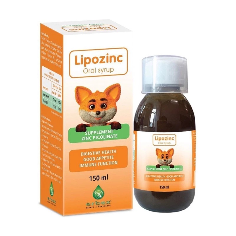 Siro Kẽm Sinh Học Lipozinc Oral Syrup Giúp Trẻ Phát Triển Thể Chất Nâng Cao Sức Đề Kháng (Hộp 150ml)