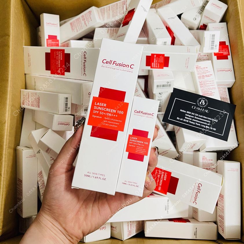 HOT ☀️Kem Chống Nắng☀️ Cell Fusion C Đỏ Dùng Được Cho Mọi Loại Da