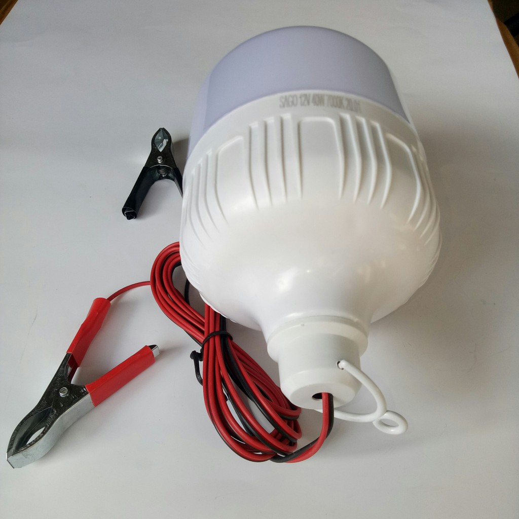 Bóng Đèn LED 12V 100W Kẹp Bình Dùng Bình Ắc Quy TD-2060-12V Dimmable Chỉnh Độ Sáng