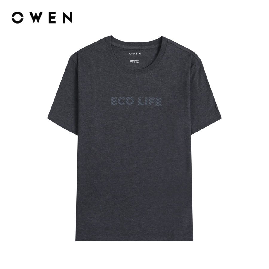 OWEN -  Áo thun nam Tshirt Body Fit TSN232724 màu Ghi chất liệu Cotton Modal