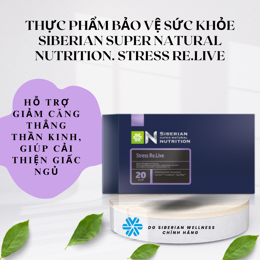 [CHÍNH HÃNG] Thực phẩm bảo vệ sức khỏe Siberian Super Natural Nutrition. Stress Re.live - SIBERIAN W