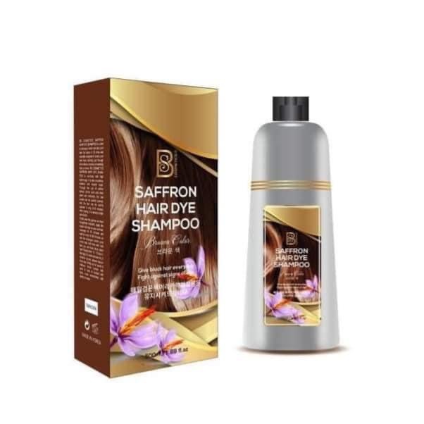 Dầu Gội Phủ Bạc Saffron Hàn Quốc Dầu Gội Phủ Bạc Saffron Dầu Gội Đen Tóc Nhuỵ Hoa Nghệ Tây