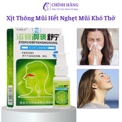 Xịt Thông Xoang Mũi Hết Nghẹt Mũi Khó Thở Cải Thiện Triệu trứng Hắt Xì Sổ Mũi Viêm Xoang Viêm Mũi Dị Ứng 20ml