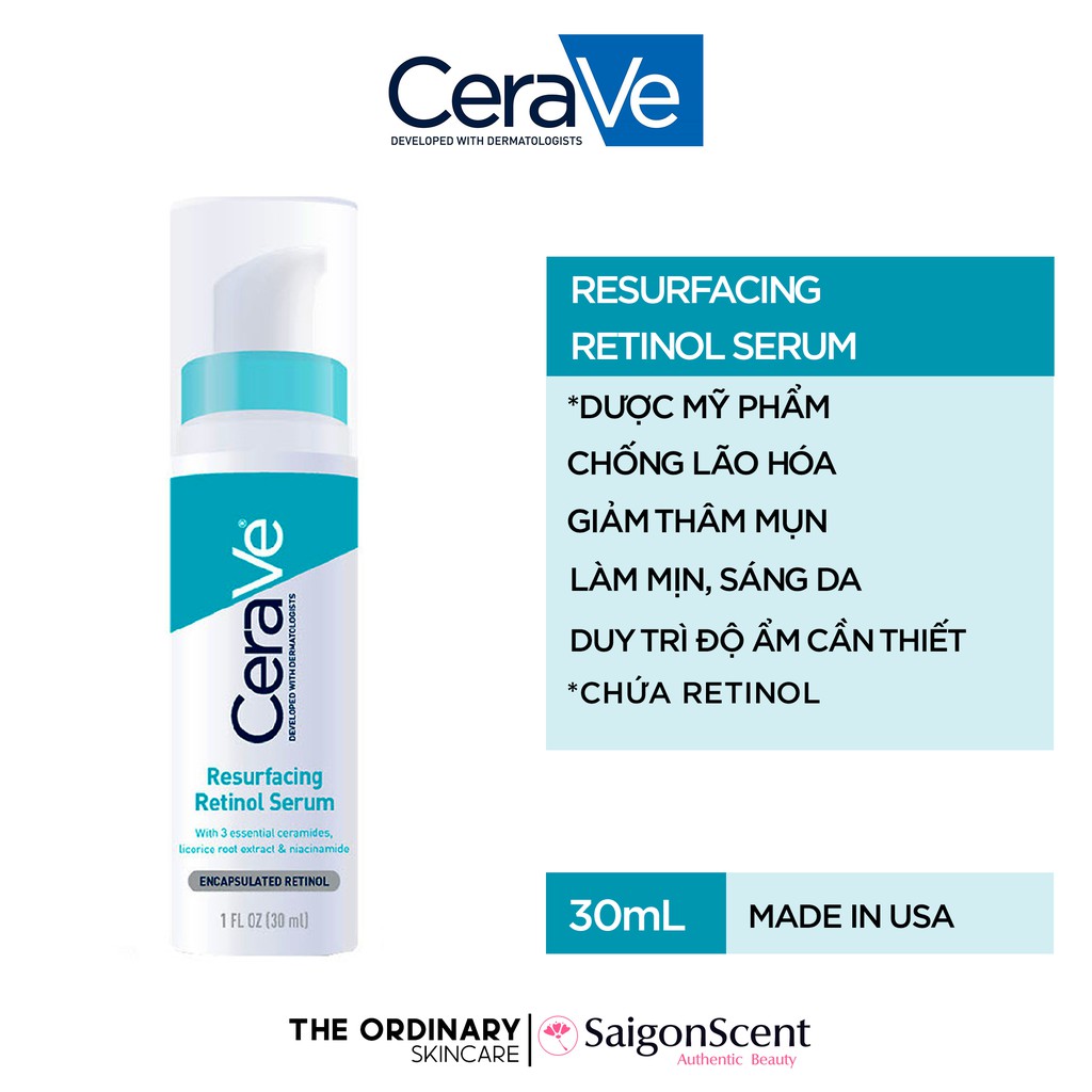 [HCM]Tinh chất tái tạo da CeraVe Resurfacing Retinol Serum ( 30mL )