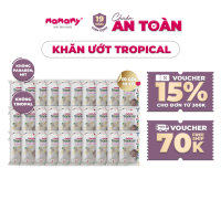 [ƯU ĐÃI CÓ HẠN] Combo 20/30 gói khăn ướt Mamamy Tropical 10 tờ không hương thơm dành cho bé từ sơ sinh